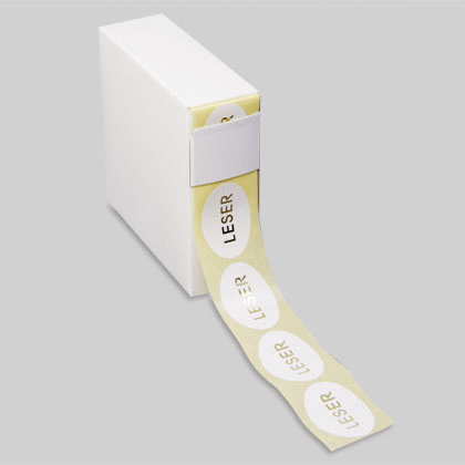 Oval self-adhesive labels - large