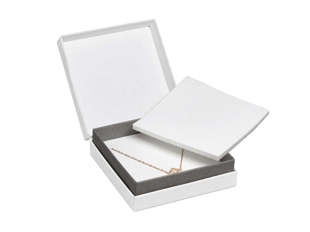 Cardboard boxes with hinge for pendants - earrings - set
