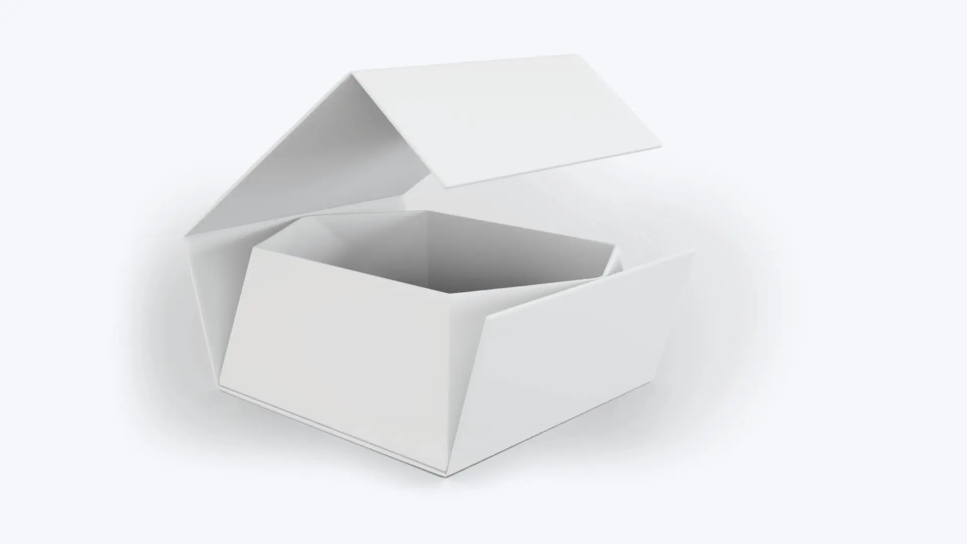 Folding cardboard box with magnetic closure
