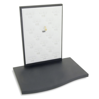 Wedding ring stand for 18 pairs of wedding rings with price holders