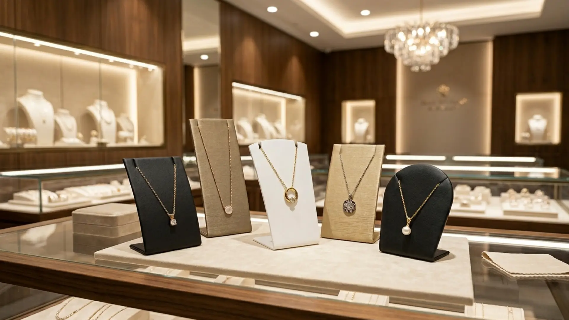 Jewellery stands for necklaces and pendants