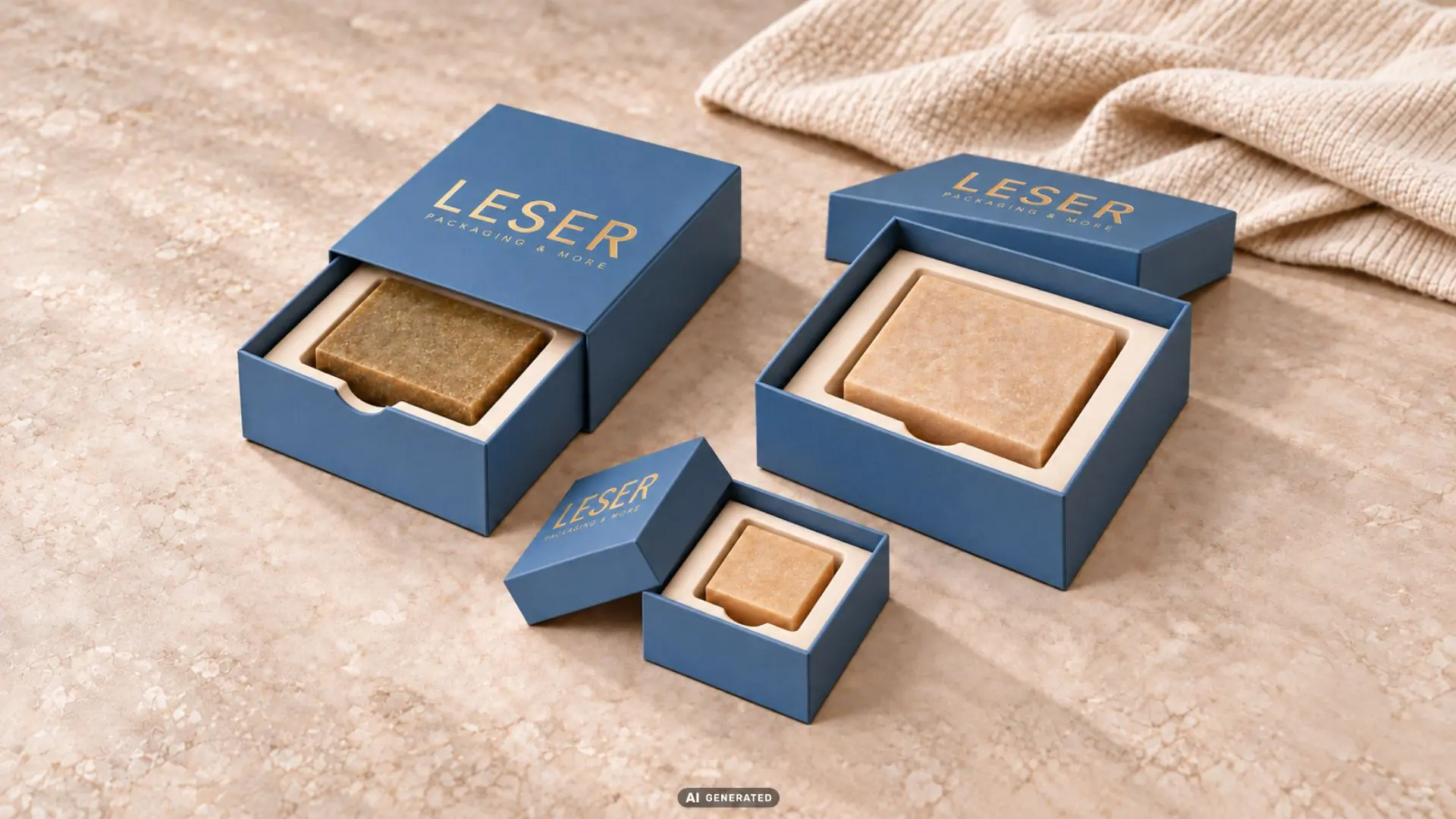 Who does LESER make soap packaging for?